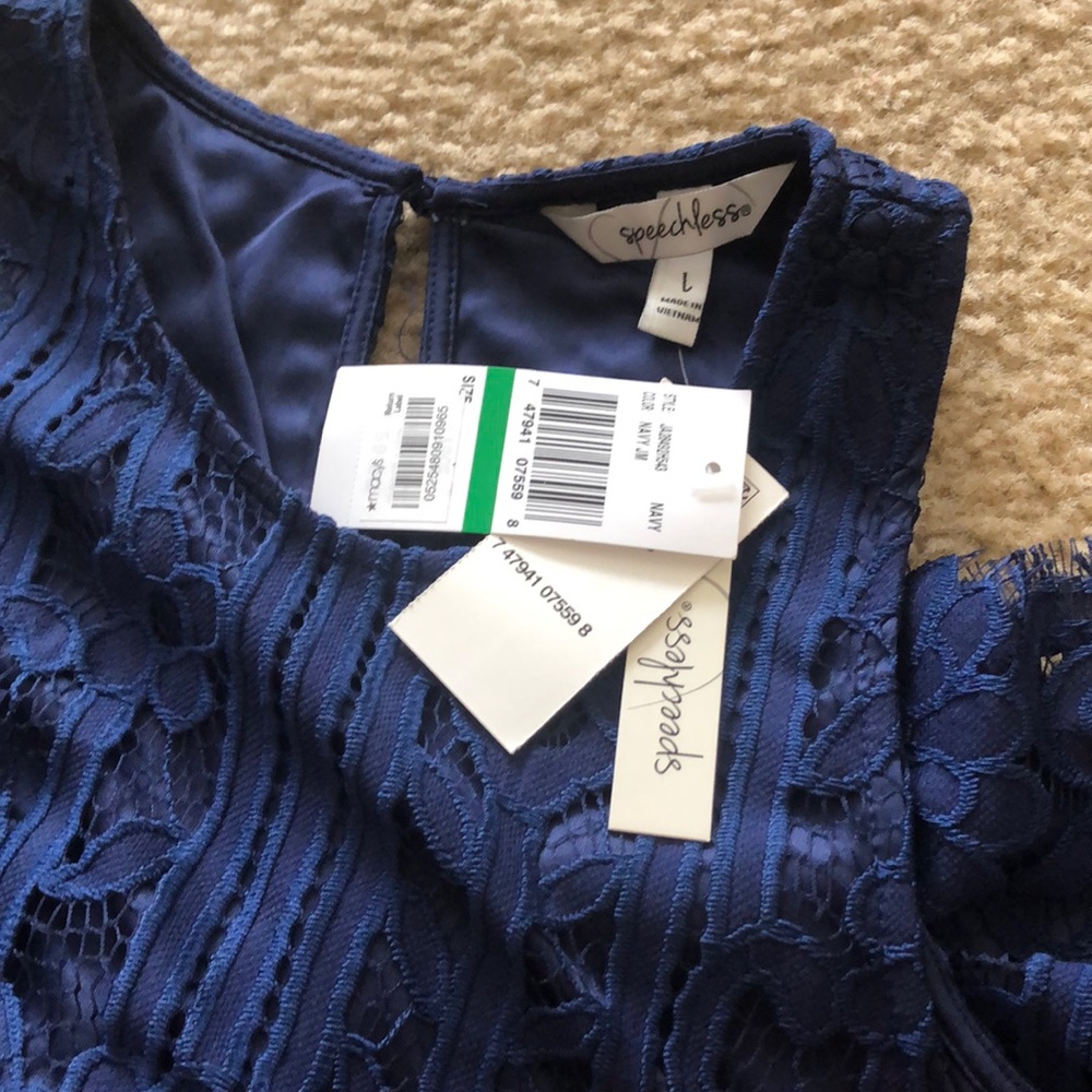 Speechless navy lace dress purchased from Macy’s - Picture 3 of 4